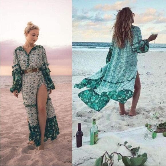 New Spell designs Winona gown ivy green dress - Picture 10 of 17